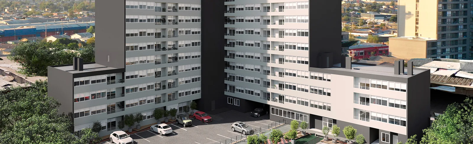 Render fachada Alto Buzeta, Cerrillos