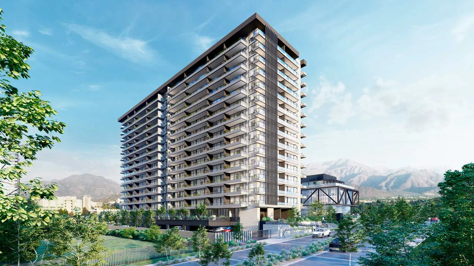 Render de la torre Neohaus Vitacura
